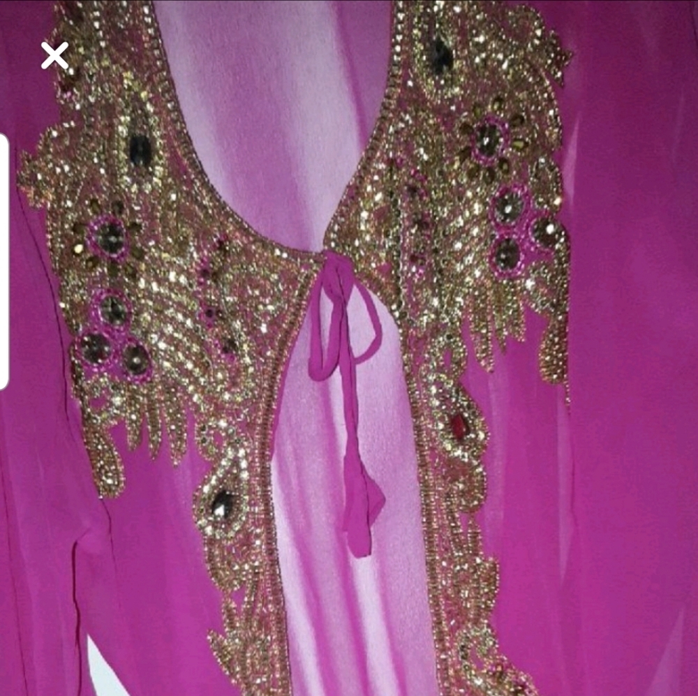 Moroccan Indian open tunic/abaya dress